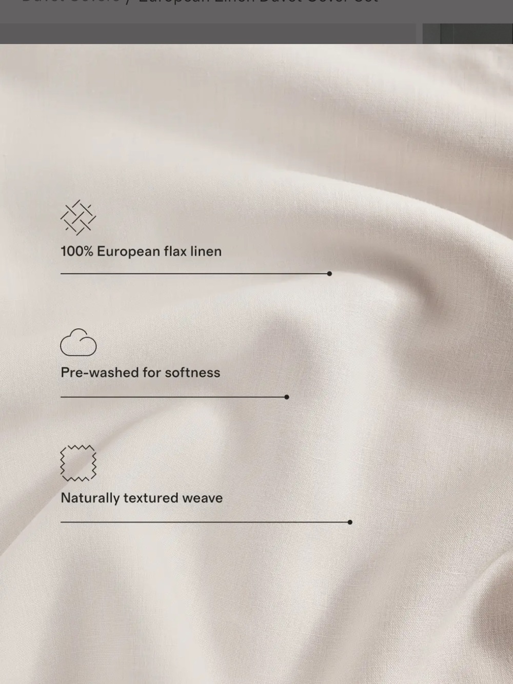 NEW Quince European Linen Duvet - Picture 7 of 8